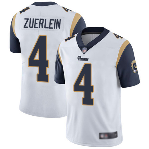 Los Angeles Rams Limited White Men Greg Zuerlein Road Jersey NFL Football #4 Vapor Untouchable